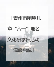 青州市困境儿童“六一”地名文化研学行活动温暖启航