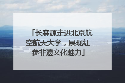 长森源走进北京航空航天大学，展现红参非遗文化魅力