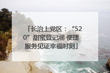 长治上党区：“520”甜蜜登记潮 便捷服务见证幸福时刻