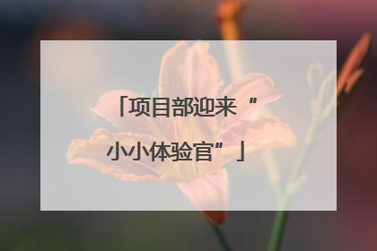 项目部迎来“小小体验官”