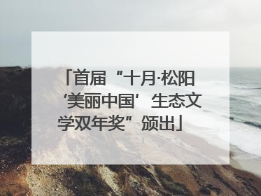 首届“十月·松阳‘美丽中国’生态文学双年奖”颁出