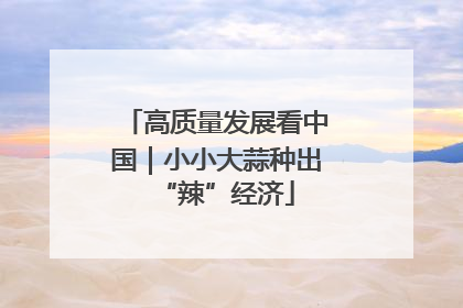 高质量发展看中国｜小小大蒜种出“辣”经济