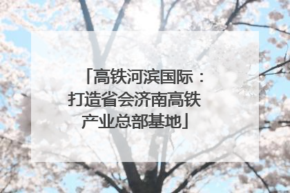 高铁河滨国际：打造省会济南高铁产业总部基地