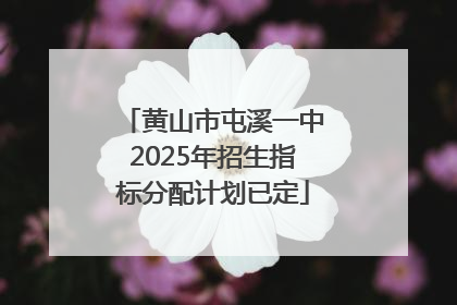 黄山市屯溪一中2025年招生指标分配计划已定