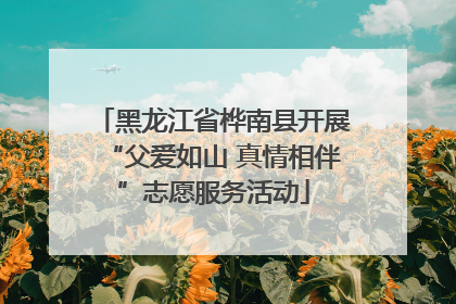 黑龙江省桦南县开展“父爱如山 真情相伴”志愿服务活动