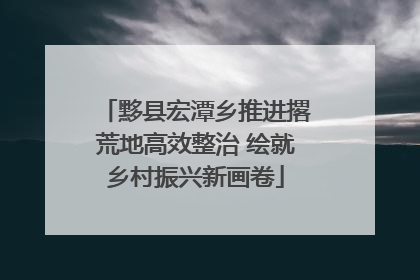 黟县宏潭乡推进撂荒地高效整治 绘就乡村振兴新画卷