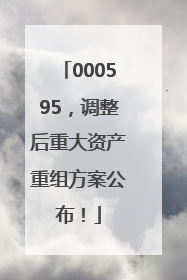 000595，调整后重大资产重组方案公布！