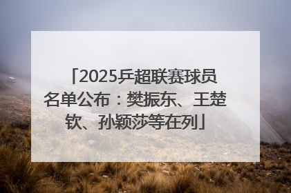 2025乒超联赛球员名单公布：樊振东、王楚钦、孙颖莎等在列
