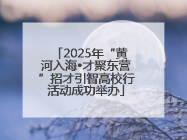 2025年“黄河入海•才聚东营”招才引智高校行活动成功举办