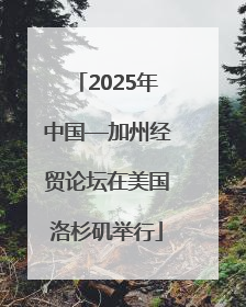 2025年中国—加州经贸论坛在美国洛杉矶举行
