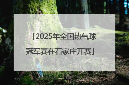 2025年全国热气球冠军赛在石家庄开赛