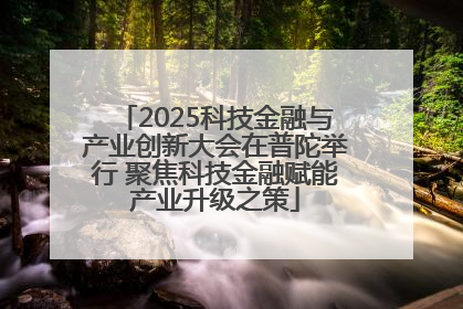 2025科技金融与产业创新大会在普陀举行 聚焦科技金融赋能产业升级之策