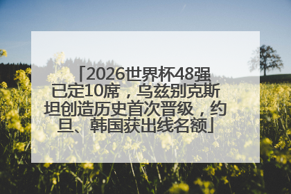 2026世界杯48强已定10席，乌兹别克斯坦创造历史首次晋级，约旦、韩国获出线名额