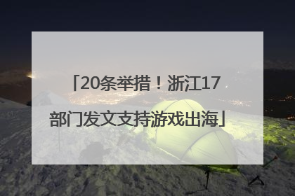 20条举措！浙江17部门发文支持游戏出海