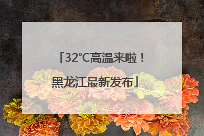 32℃高温来啦！黑龙江最新发布