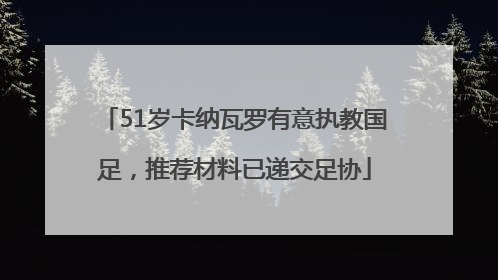 51岁卡纳瓦罗有意执教国足，推荐材料已递交足协